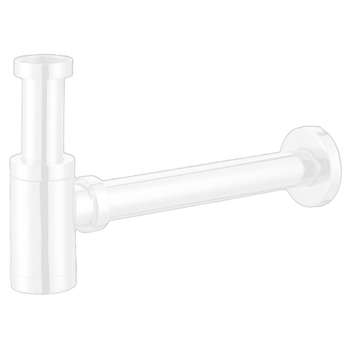 Сифон для раковины AZARIO G 1 1/4, без выпуска, цилиндр, латунь, белый    84121