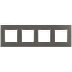 Рамка для розеток и выключателей ЭРА Elegance 14-5014-16 Classic, на 4 поста, титан