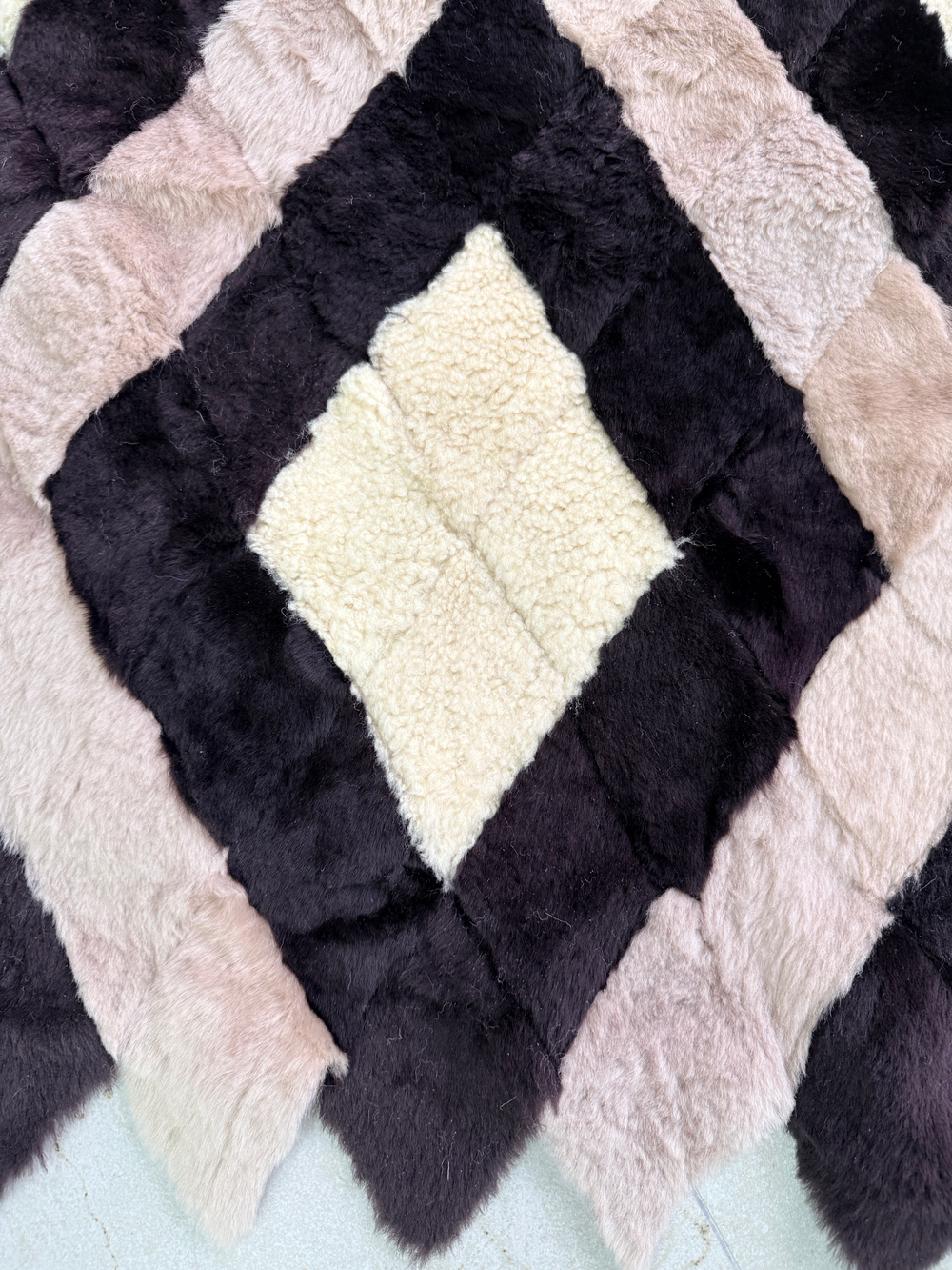 Покрывало меховое ковер из шкуры овчины