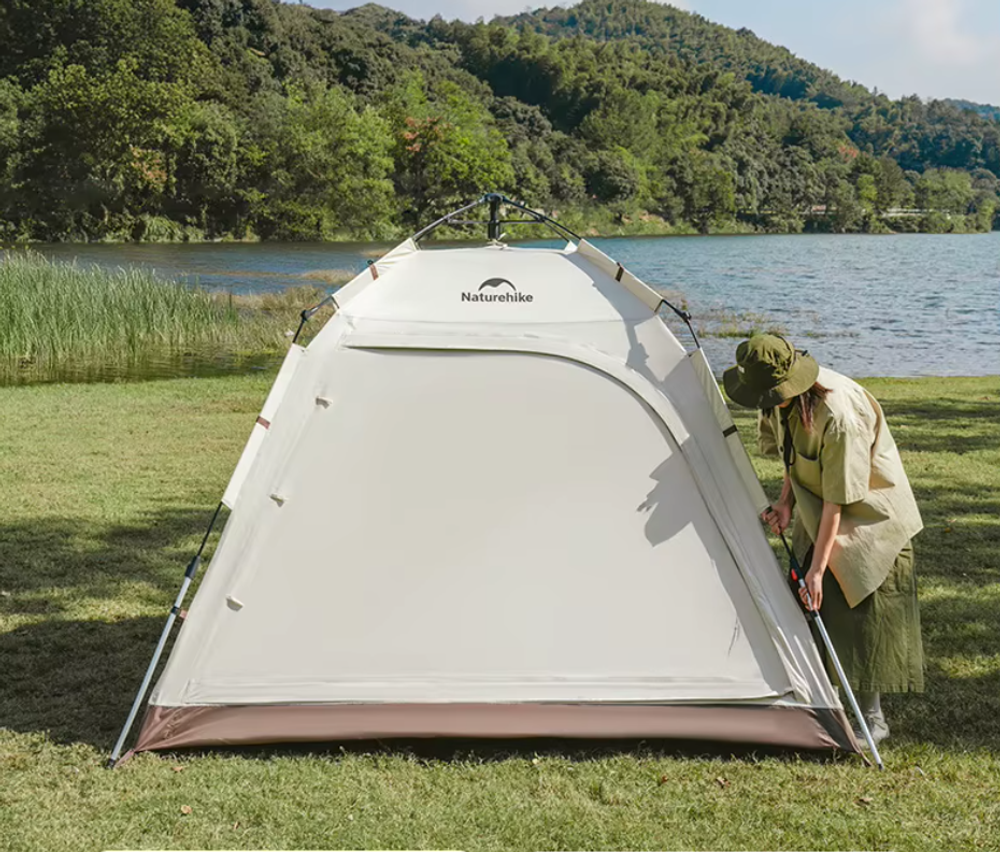 Палатка Naturehike Ango 3-местная, быстросборная, коричневая, артикул CNK2550WS010-OBRL4