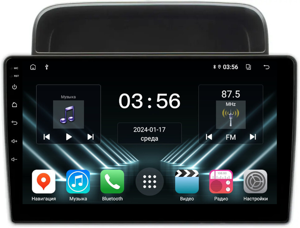 Магнитола для Toyota Land Cruiser 100 1998-2002 (правый руль, климат на ШГУ) - FarCar DX10-9608F2LC монитор 10" IPS на Android 13, 4+64Гб, CarPlay