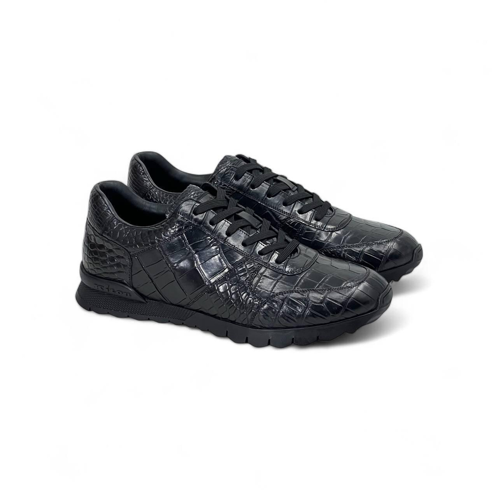 Кроссовки Kiton из кожи крокодила