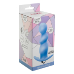 Голубая фигурная анальная вибропробка 12см Lola Games First Time Spiral Anal Plug 5008-02lola