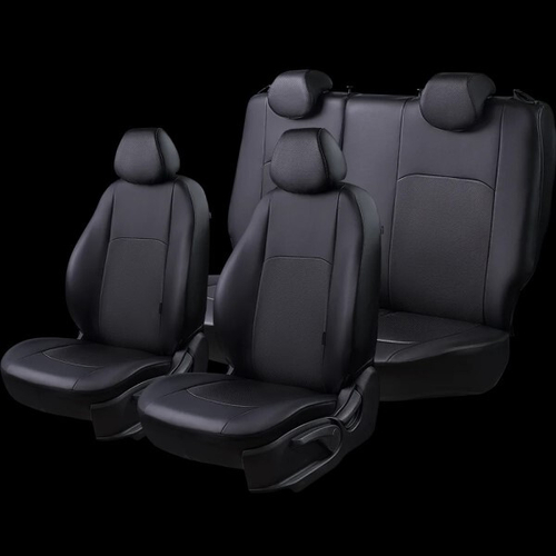 Чехлы на сиденье Hyundai Creta-2 с 03.2020г. 60/40+подлок. 2Г Стандарт Экокожа черная (разд.зад.спинка) (LORD AUTO)