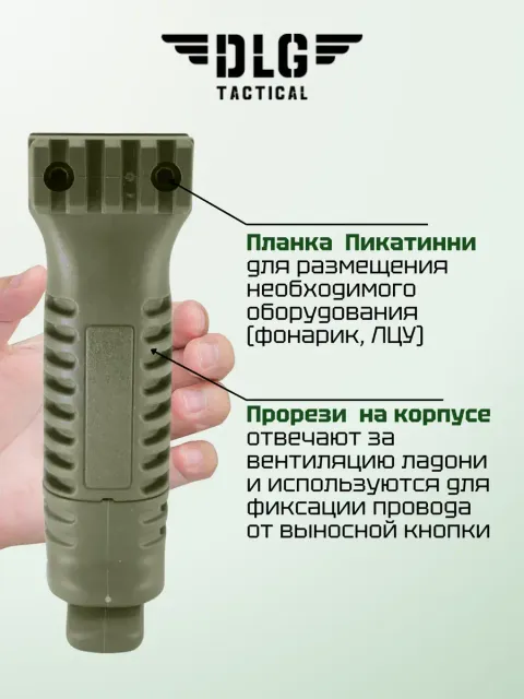Тактическая рукоятка-сошки на цевье