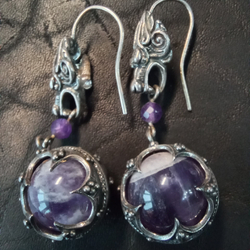 Серьги "Готланд с волками" длинные