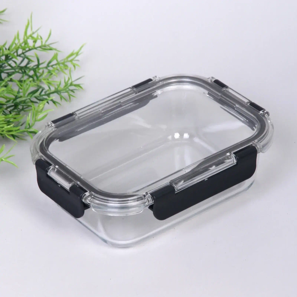 Контейнер стеклянный 640мл «Палермо» герметичный, прямоугольный