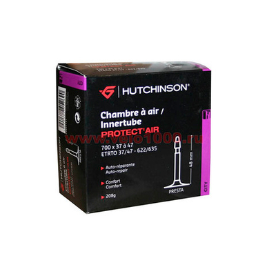 Камера 700х37/47, F/V 48мм, антипрокол - герметик внутри, 330г., инд уп HUTCHINSON