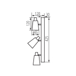 Поворотный спот накладной KANLUX SEMPRA EL-3I B-SR