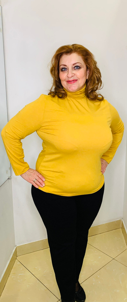 Вискозная водолазка с горловиной-гольфик