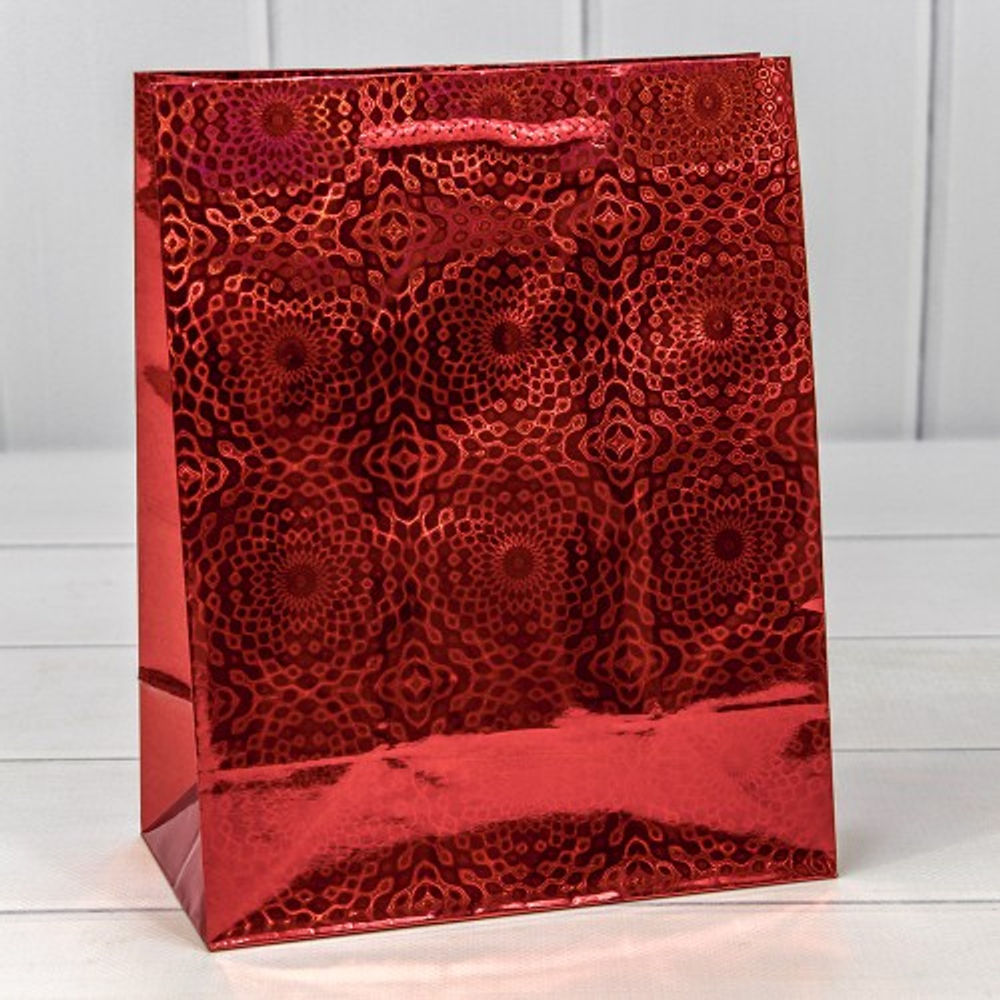 Пакет подарочный 18х23х10см Голография (Микс)