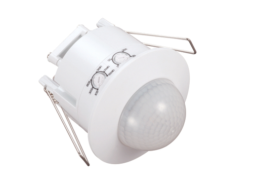 Датчик движения потолочный, встроенный, 3-x проводной, макс.1200Вт, белый