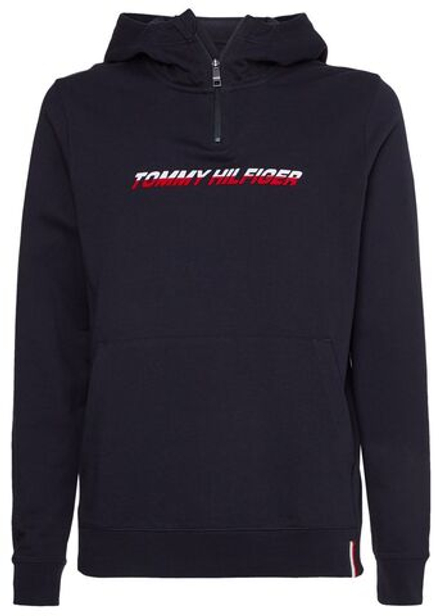Куртка теннисная Tommy Hilfiger Graphic 1/4 Zip - desert sky