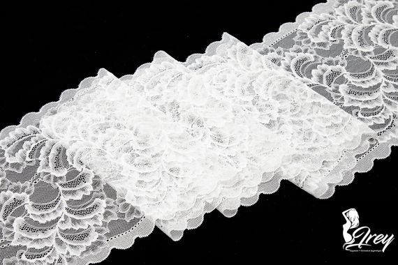 03-276 ОПТ Кружево эластичное 22 см, теплый белый
