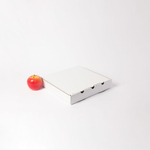 Коробка самосборная для пиццы и пирогов 26х4х26, Т23В бел/бур, без печати, бурый