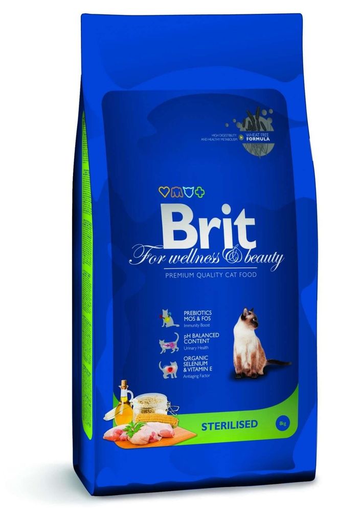 Brit Premium Cat Sterilized д/стерилизованных кошек и котов с Курицей 1,5кг