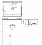 Раковина Artceram Quadro 65 QUL003 01 00 белая