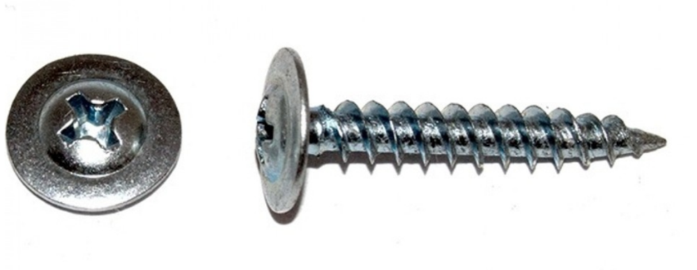 Саморез 4,2х14 с пресшайбой, острый, хром (уп100шт)