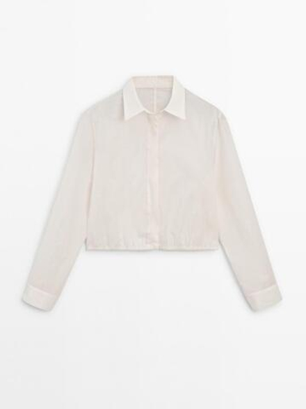 Massimo Dutti Хлопковая рубашка - Studio, натуральный