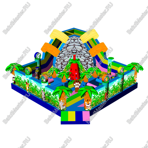 Надувной батут "В гостях у зебры"