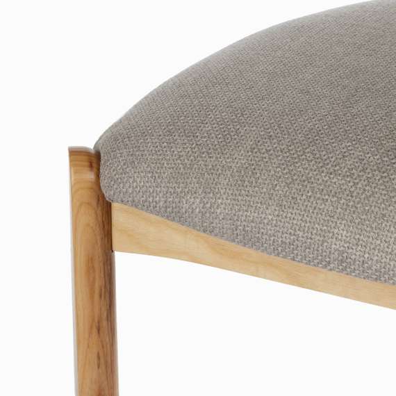 Обеденный стул Sage, светлый дуб с серой обивкой