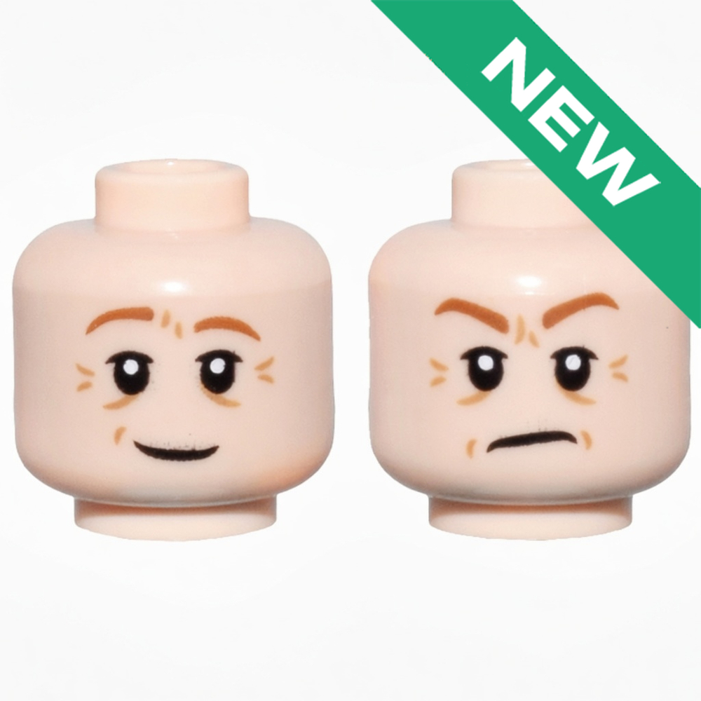 NEW Голова минифигурки с улыбкой и хмуростью 3626pb3703