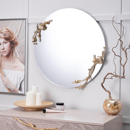 Зеркало настенное Атлантис Айвори Мраморное золото