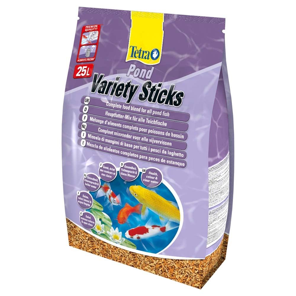 Tetra Pond Variety Sticks 25 л - корм для прудовых рыб (смесь палочки)
