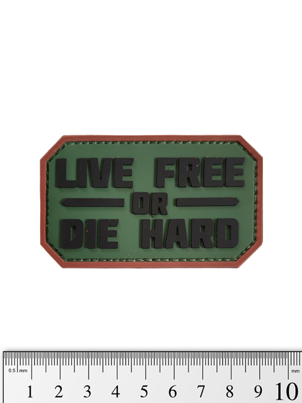 Шеврон Live Free or Die Hard PVC. Олива