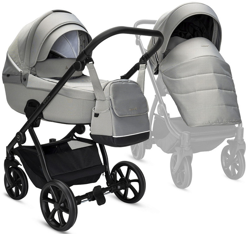 Детская коляска Noordi Fjordi V2 3 в 1 с автокреслом Terra Edusky Black 1462814 Grey