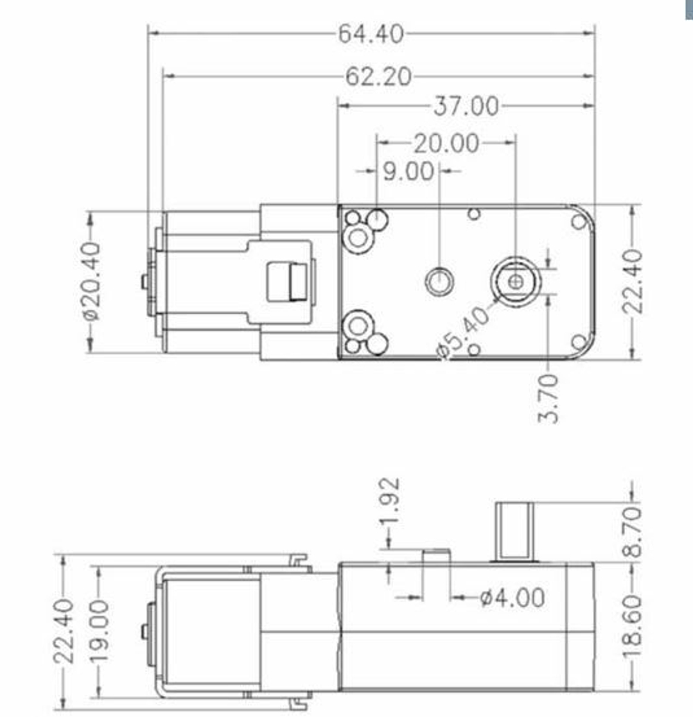 Мотор-редуктор TT 1:90 110RPM