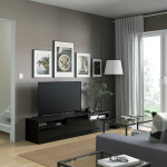 Тумба под ТВ - IKEA BESTÅ/BESTA/БЕСТО ИКЕА, 42х39х180 см, черный