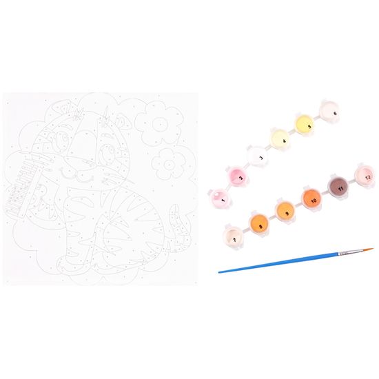 Рисование по номерам на холсте Мульти-Пульти "Тигрёнок"