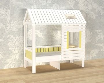 Кровать-домик АМИ-2 (крыша двускатная) левая