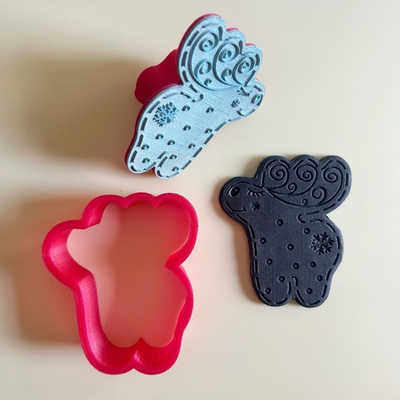 Штамп с вырубкой "Новогодний олень"