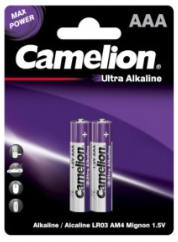 411_ Элемент питания Camelion Ultra Alkaline LR03/286 BL2 арт. 14983 ш/к 849198009279