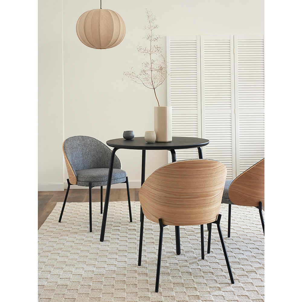 Стол обеденный Bergenson Bjorn Round, 80 см, черный