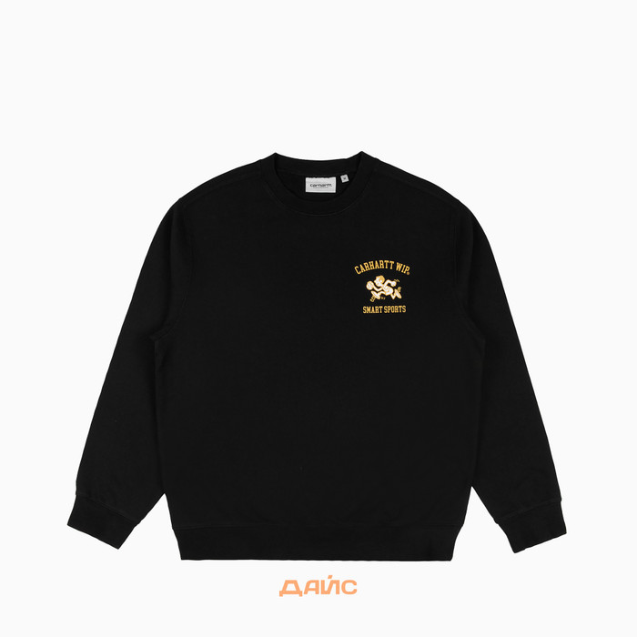 Толстовка мужская Carhartt WIP Smart Sports Sweatshirt артикул:I033239_black - купить в магазине Дайс