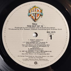 Винтажная виниловая пластинка LP 10cc Ten Out Of 10 (USA 1982) (Promo)