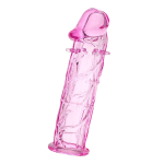 Гладкая розовая насадка 12,5см с усиками под головкой ToyFa Basic 818032-3