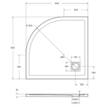 Душевой поддон из искусственного камня BelBagno Uno 90x90 TRAY-MR-UNO-R-90-550-35-W Белый