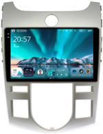 Магнитола для KIA Cerato 2 2008-2013 (климат, рамка серебро) - Teyes CC4 монитор 9.2" 2K QLED на Android 14, Snapdragon 680, DSP, CarPlay, 4G SIM-слот