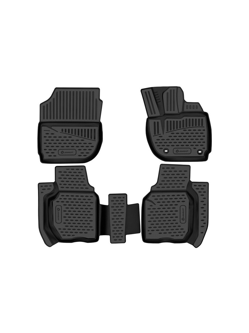 Коврики в салон для HONDA Fit (III, IIIr) 2013-2021, правый руль хэтчбек, 4 шт. (полиуретан) ELEMENT3D1843210K