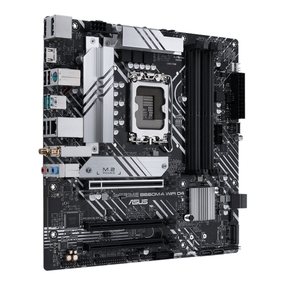 Материнская плата ASUS PRIME B660M-A WIFI D4, LGA1700 4xDDR4 4xSATA3 2xM.2 RAID 2xHDMI DP mATX