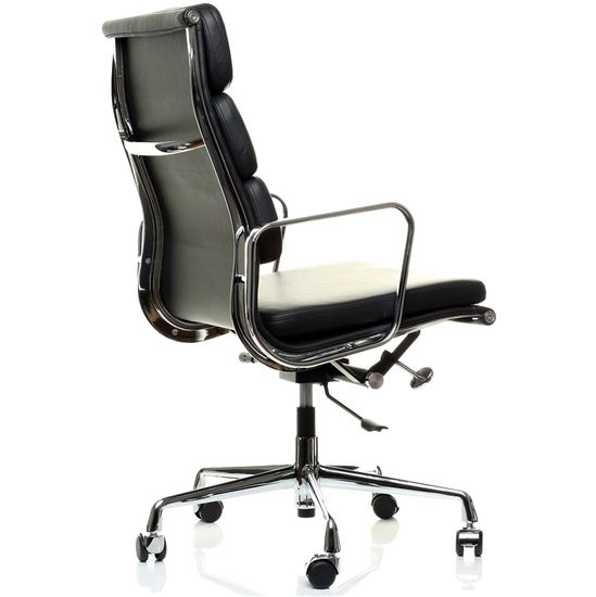 Офисное кресло 219 черная кожа