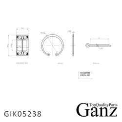 Подшипник ступицы передний OPEL Astra F/Corsa B/Kadett E/Vectra A GANZ GIK05238