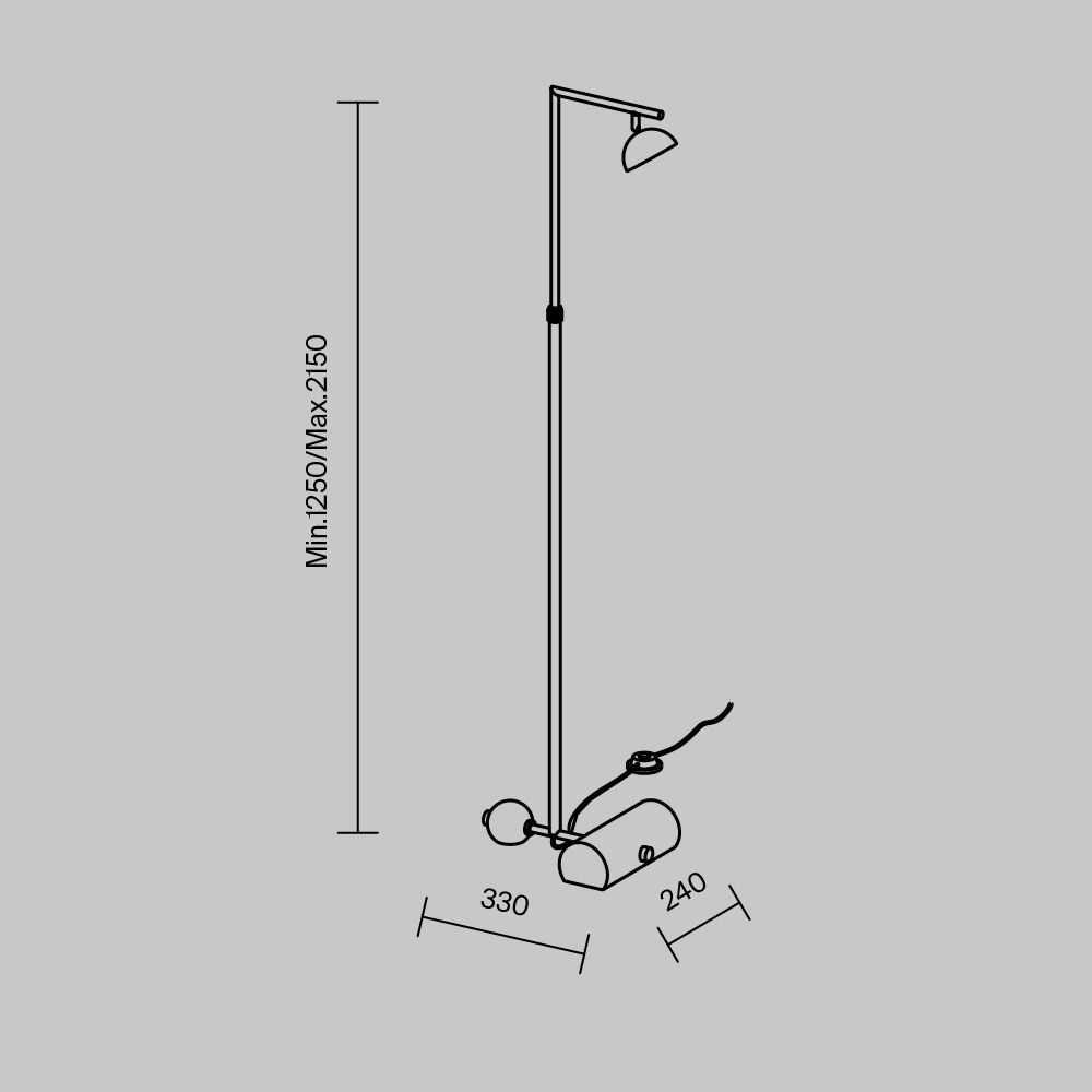 Торшер светодиодный Maytoni   MOD372FL-L10B3K