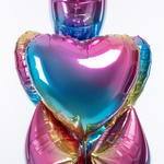 Сердце 18" Радуга нежный градиент / Rainbow gradient Fm