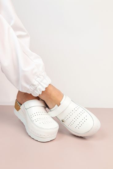 «Ella» | Женские сабо (белый)