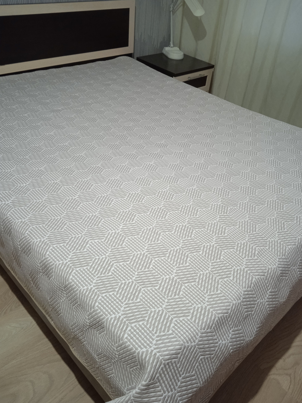 Покрывало жаккардовое двухстороннее Нежность 442-16 беж,белый евро (240х200)